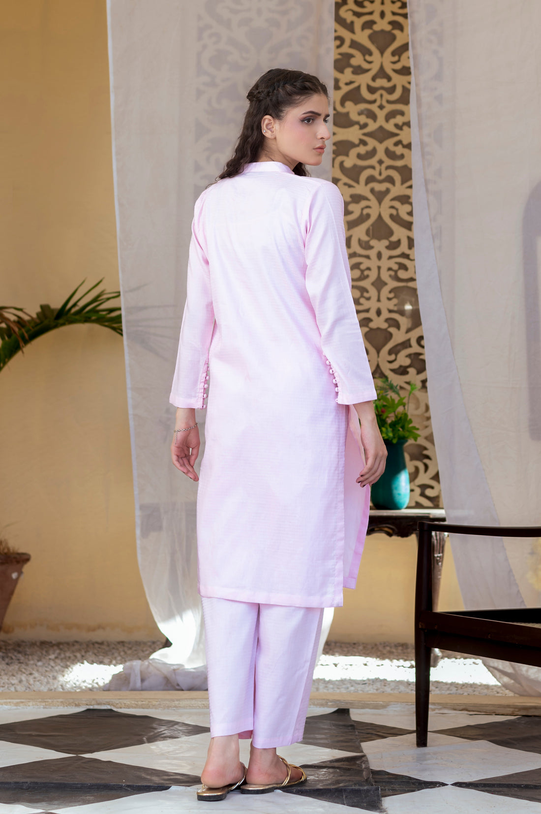 Jacquard Solids RTW - Baby Pink