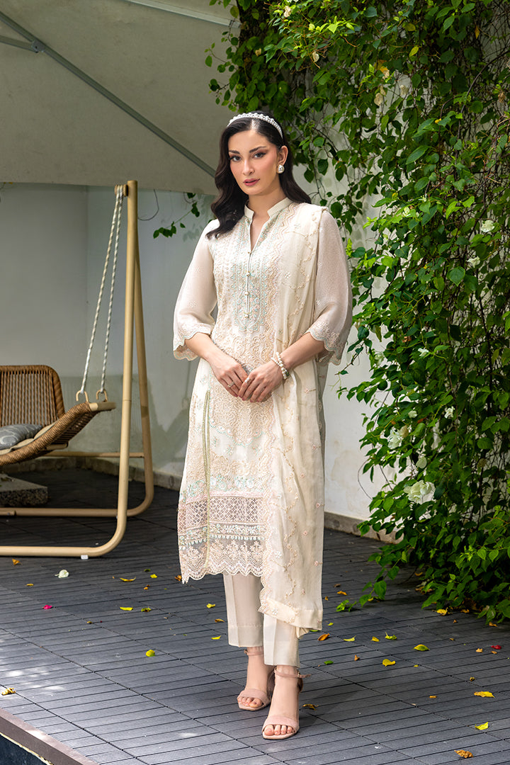 Ivory - Luminara Chiffon Unstitched