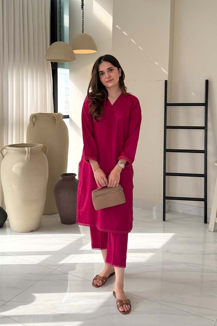 Jacquard Solids RTW - Hot Pink