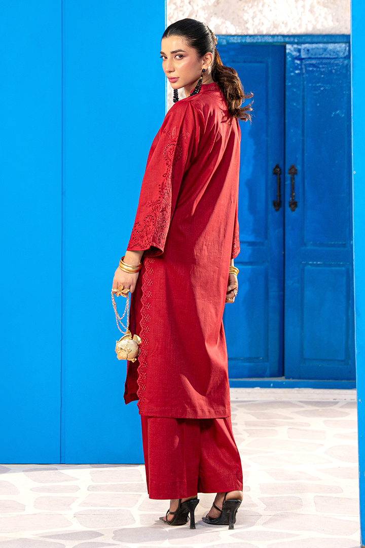 Rosso - Elara RTW Embroidered Lawn | 2pc