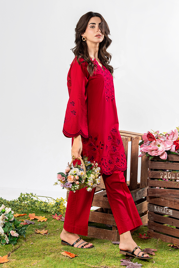 Rosé - Luna RTW Embroidered Lawn | 2pc