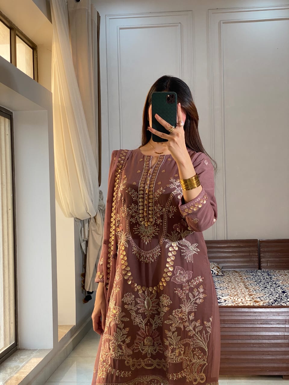 Dastan Wedding Formals Unstitched Design 02 – Mauve
